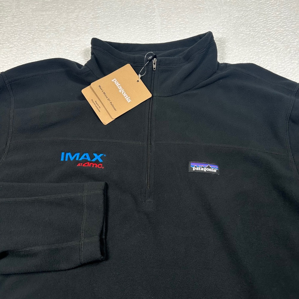 Patagonia Micro D Pullover 1/4 Zip IMAX AMC Fleece Mens XXL Black 26176 SP17